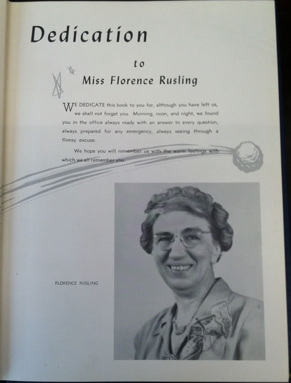 1947 HHS Yearbook Dedication